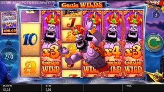 Genie Jackpots Megaways  Genie Wilds BIG WIN [upl. by Ashlin]