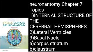 Neuronantomy Chapter7INTERNAL STRUCTURE OF THE CEREBRAL HEMISPHERESLateral VentriclesBasal Nuclei [upl. by Ennaegroeg]