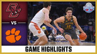 Boston College vs Clemson Game Highlights  2024 ACC Men’s Basketball Tournament [upl. by Nellad885]