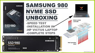 Samsung 980 500gb SSD unboxing amp Installation in HP Victus laptop Step by Step [upl. by Amado671]