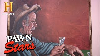 Pawn Stars BIG MONEY for ONEOFAKIND Painting Season 8  History [upl. by Edlitam172]