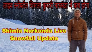 शिमला कुफरी नारकंडा में लाइव स्नोफॉल कब होगा  🌨️ Shimla Narkanda Live Snowfall Update ❄️ [upl. by Aliban]