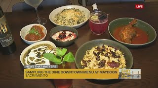 Traditional Persian dishes featured on Dine Downtown menu at Maydoon [upl. by Acinoreb]