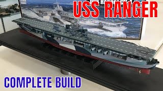 Building The Trumpeter 1350 USS Ranger CV4 aircraft carrier with US Navy dazzle camouflage [upl. by Aretahs]