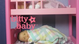 Bitty Baby Doll Bella and Paisley Changing and Feeding video  You amp Me Bunk Bed [upl. by Mitzi]