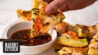 Koreanstyle Prawn amp Scallion Pancakes  Marions Kitchen [upl. by Jarita]