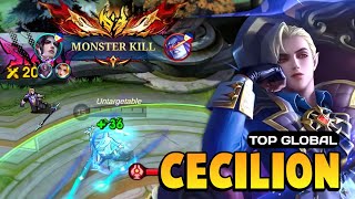 Cecilion Best Build 2024  Cecilion Gameplay Top Global  Mobile Legends [upl. by Frayne]