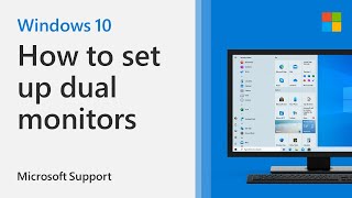 How to set up multiple monitors on Windows 10  Microsoft [upl. by Eniamahs]