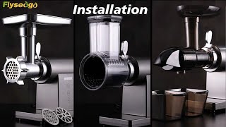 How to Install the Multifunctional Meat Grinder？ [upl. by Livingstone]