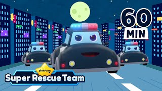 1 HOUR LOOP  Police Car 🚔  Our Brave Roger  Pinkfong Super Rescue Team  Kids Songs amp Cartoons [upl. by Aerbma]