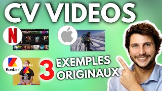 📹 CV VIDÉO ORIGINAL  3 Exemples Netflix Konbini amp Apple [upl. by Larrie]