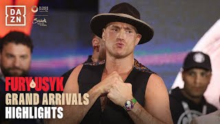 Tyson Fury vs Oleksandr Usyk Grand Arrivals Highlights [upl. by Jerold]