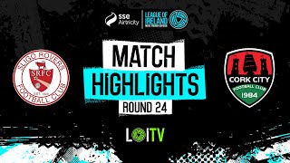 SSE Airtricity Mens Premier Division Round 24  Sligo Rovers 30 Cork City  Highlights [upl. by Reifnnej]