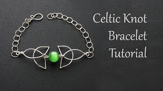 Celtic Triquetra Knot Bracelet Tutorial  Easy Beginner Wire Wrapping [upl. by Volotta]