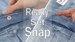 How to Install Snaps onto a Flap Pocket 👖 Customizing ReadyMade Cargo Jeans [upl. by Swane779]