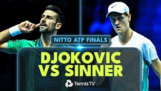 EPIC Novak Djokovic vs Jannik Sinner Match Highlights  Nitto ATP Finals 2023 [upl. by Aisemaj718]