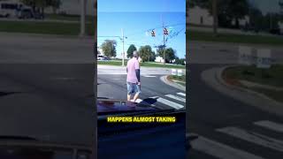 Cars Runs Red Light Then Lands On Another Car dashcam badaccident RedLightRunner [upl. by Eceinert]