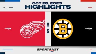 NHL Highlights  Red Wings vs Bruins  October 28 2023 [upl. by Hynda735]