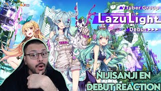 NIJISANJI EN DEBUT TRAILER REACTION LAZULIGHT  FINANA RYUGU ELIRA PENDORA amp POMU RAINPUFF [upl. by Nivar]