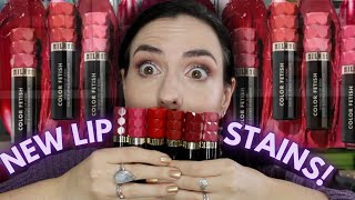 NEW Milani Cosmetics Color Fetish Hydrating Lip Stain  Lip Swatches of ALL 6 Shades  Review [upl. by Tomi]