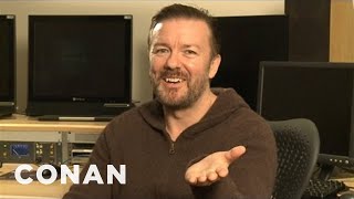 Ricky Gervais Updates His quotJust Sayinquot StandUp Contest  CONAN on TBS [upl. by Abihsat709]