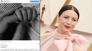 Caitriona Balfe shows off her first child [upl. by Atikahs]