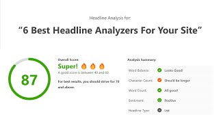 The Best Headline Analyzers to Get More Clicks in Google [upl. by Nitsirhc]