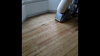 Old Floorboards Restoration  Sanding and Staining [upl. by Selena]