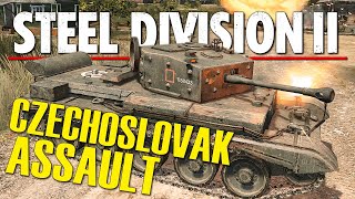 CZECHOSLOVAKS ATTACK the town under OVERWHELMING GERMAN ARTILLERY  Steel Division 2 Gameplay [upl. by Araeic]