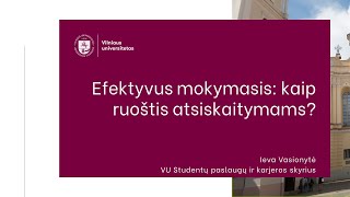 Efektyvus mokymasis kaip ruoštis atsiskaitymams [upl. by Mudenihc]