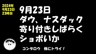 23日23時ころ、ダウ、ナスダック、勢いないね！ショボいかなあ・・ [upl. by Noizneb744]