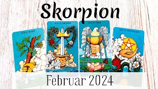 SKORPION  Februar 2024 • Großartige Chancen Ausdauer amp Beharrlichkeit zahlen sich aus Tarot [upl. by Cheyney]