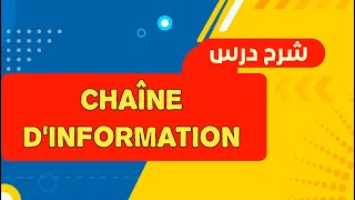 ملخص درس chaine dinformation en technologie collège [upl. by Arbuckle302]