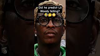 Young Thug prediction of RICO case  Lil Woody  YSL hiphop ysl youngthug lilwoody [upl. by Ahsimac]