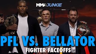 PFL vs Bellator Champions Full Press Conference Faceoffs FerreiraBader SantosRomero More [upl. by Gignac]