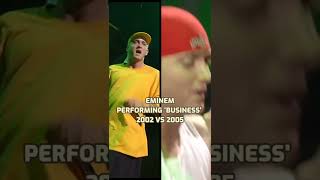 EMINEM performing BUSINESS live 2002 vs 2005 eminem eminemlive live shorts [upl. by Ahsha]