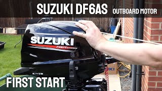 Suzuki DF6AS 6HP Outboard Motor  First Start [upl. by Pazit]