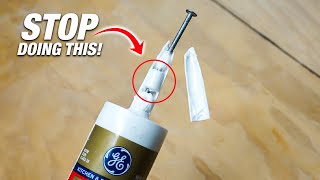 STOP Throwing Away HalfUsed DriedUp Caulk Tubes How To Fix It To Last Forever [upl. by Tound]