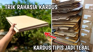 Cara membuat kardus tebal INI TRIK RAHASIANYA Kardus tipis bisa lebih kuat [upl. by Arada842]