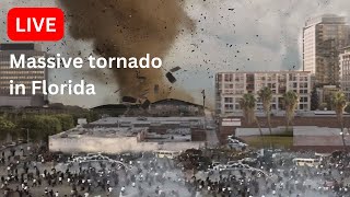 Tornado hitting hard in Florida Caught on camera [upl. by Pippas203]