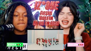 THE REREACTION  IZONE 아이즈원  FIESTA MV Violeta MV and La Vie en Rose MV reaction  Singalong 😂 [upl. by Nnylaf292]