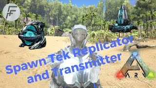 Ark Survival Evolved How to Spawn Tek Replicator Tek Transmitter and Element [upl. by Anitnamaid970]