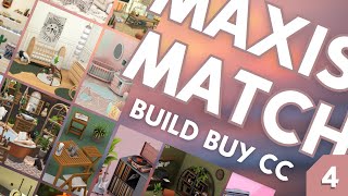 ★ BEST MAXIS MATCH CC PACKS PART 4 ★  BuildBuy CC overview  The Sims 4 including download links [upl. by Dianthe]