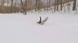 Crazy Snowboarder and Me  Catamount Mountain 031723 [upl. by Louls]