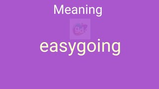 easygoing meaning in TeluguampEnglish easygoing meanings [upl. by Eseerahs]