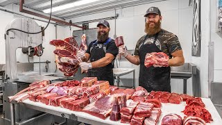 How to Butcher a Bison  ENTIRE BREAKDOWN  The Bearded Butchers [upl. by Rabbaj]