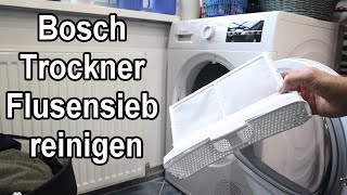 Bosch  Siemens Trockner Flusensieb reinigen Anleitung [upl. by Leumas68]