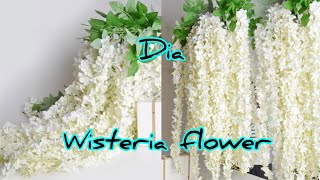 Diy wisteria flowers  Artificial wisteria flower  Fake plant  How to make wisteria flower [upl. by Ocinemod]