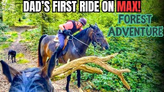 DAD RIDES MAX FOR THE FIRST TIME  WILD FOREST ADVENTURE HACKING  VLOG 153 [upl. by Ayrolg]