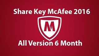 Share Key McAfee 2016 and Installation On Windows [upl. by Meluhs373]